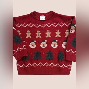 Zara Kids Red Christmas Sweater Santa, Gingerbread, Christmas Tree